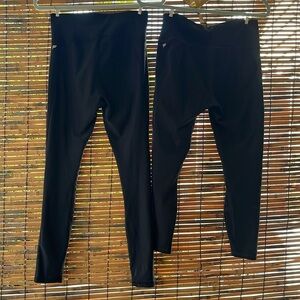 2 pair Fabletics black leggings. Size M
